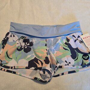 Roxy Endless Summer Printed Small S Board Shorts NEW NWT Blue Peach Green Floral